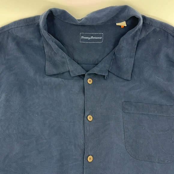 TOMMY BAHAMA 100% Silk Big and Tall Button Down Leaf Shirt 5XB EUC - Picture 5 of 17